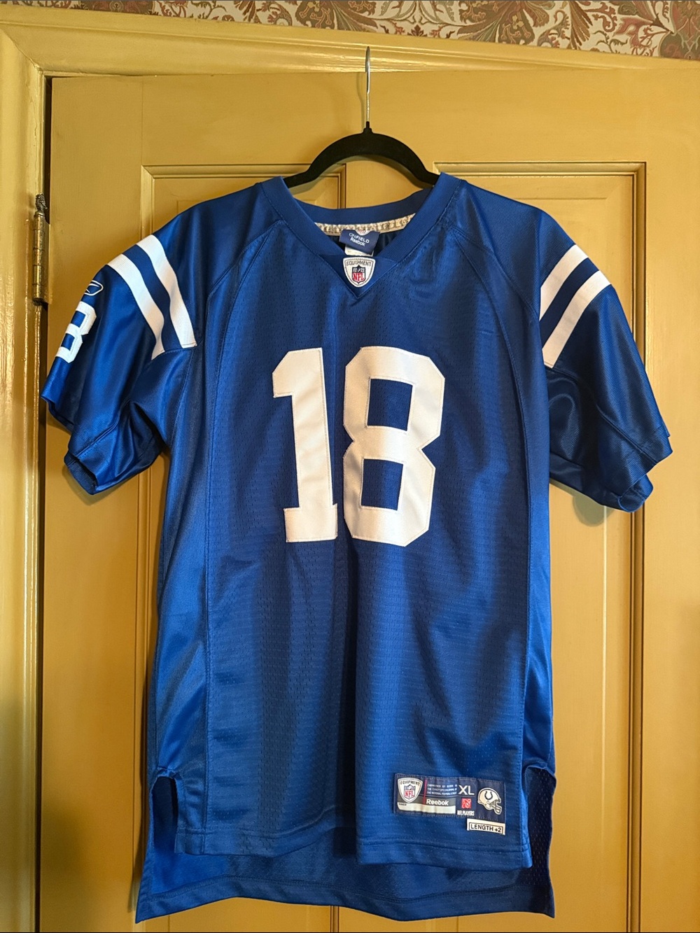 Indianapolis Colts #18 Blue Football Jersey Kids L AND XL